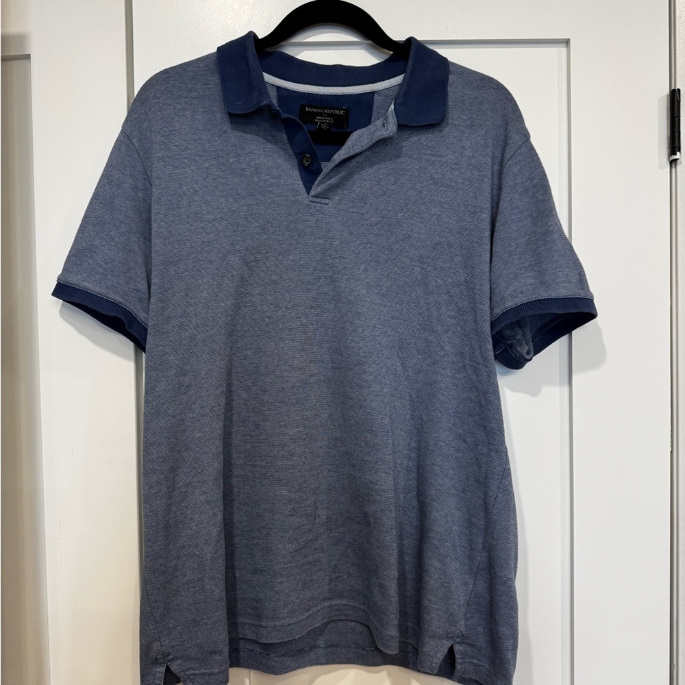 Banana Republic Blue Polo Shirt Classic Design